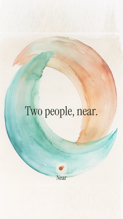 A short watercolor film: two soft forms drifting near each other.