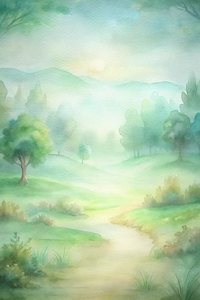 Garden Path, one of the Supporter-only watercolor Scenes.