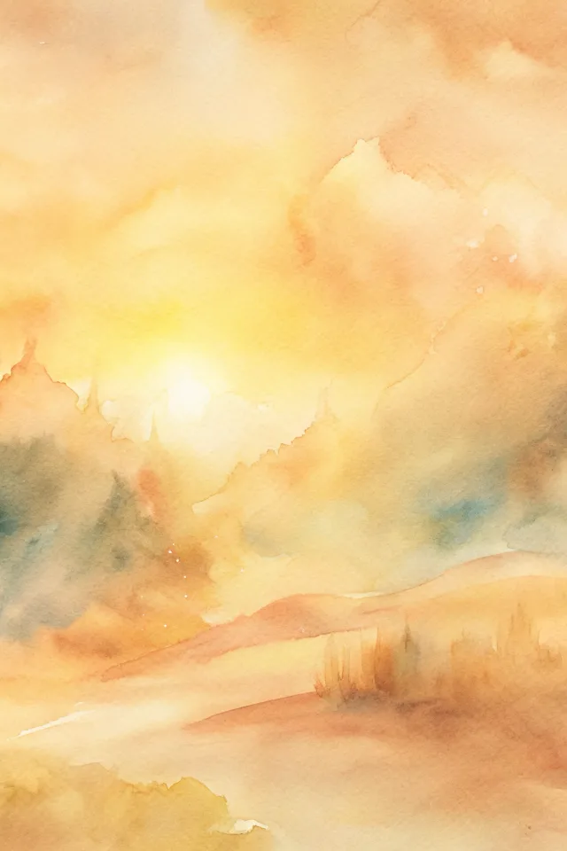Soft Glow, one of the Supporter-only watercolor Scenes.