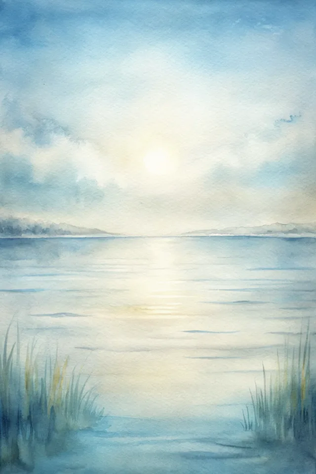 Still Water, one of the Supporter-only watercolor Scenes.